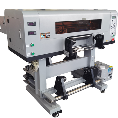 60cm 70cm UV DTF εκτυπωτής με τρεις TX800 3200 κεφαλές Epson AB ταινία UV κυλίνδρων Μηχανή μικρού μεγέθους